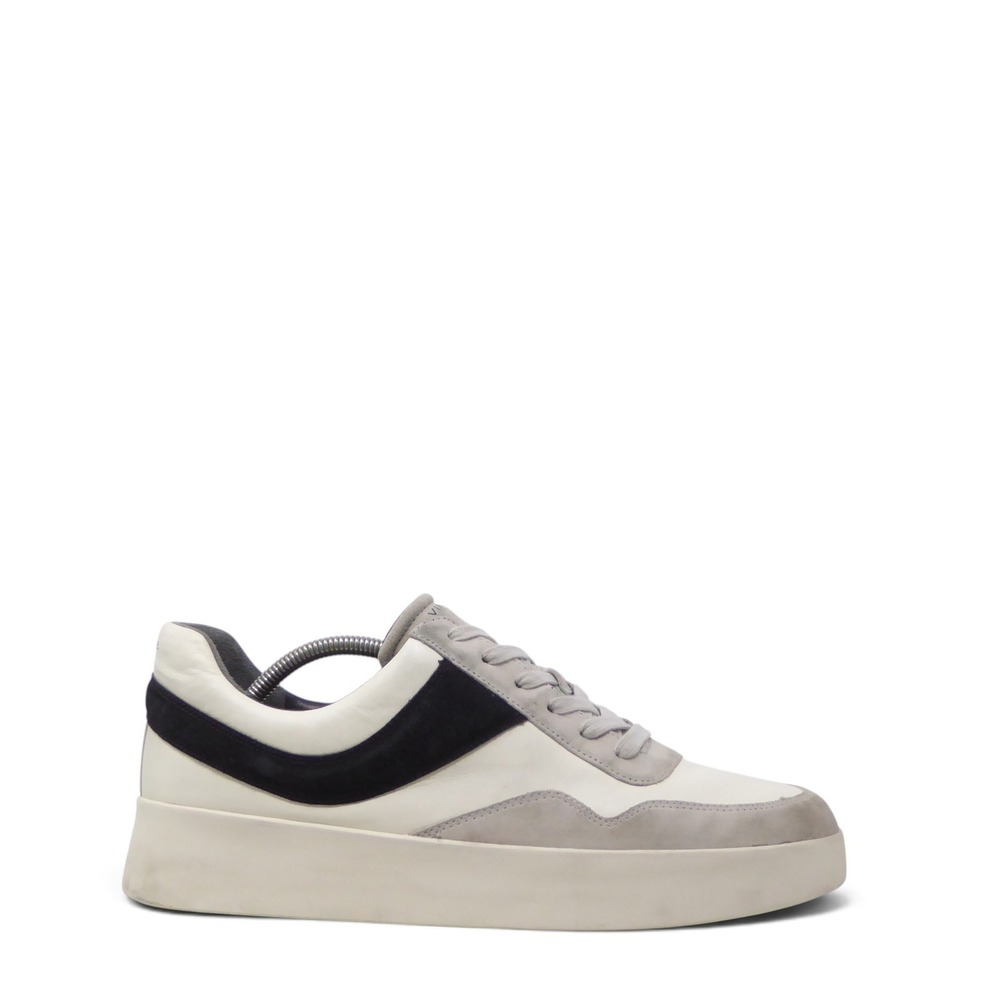 Vince Mens Warren Court Sneakers White Suede Leather Low Top Lace Up 12M